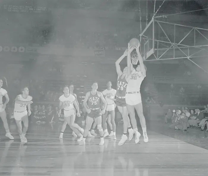 Framed Print : Opposing Basketball Team Players Going for Ball Framed Print : Opposing Basketball Team Players Going for Ball