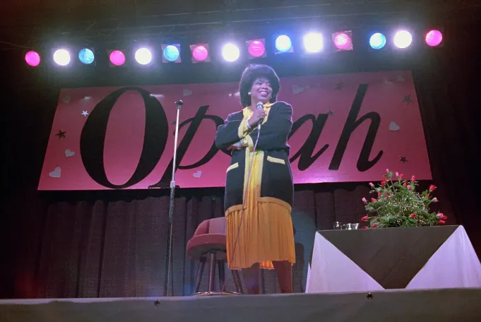 Framed Print : Oprah Winfrey Entertaining on Stage