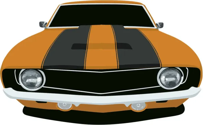 Framed Print : Orange 1969 Camaro Framed Print : Orange 1969 Camaro