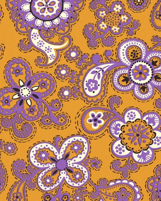 Framed Print : Orange Floral Pattern Framed Print : Orange Floral Pattern
