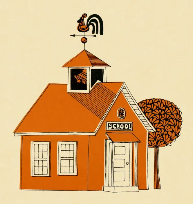 Framed Print : Orange School House Framed Print : Orange School House