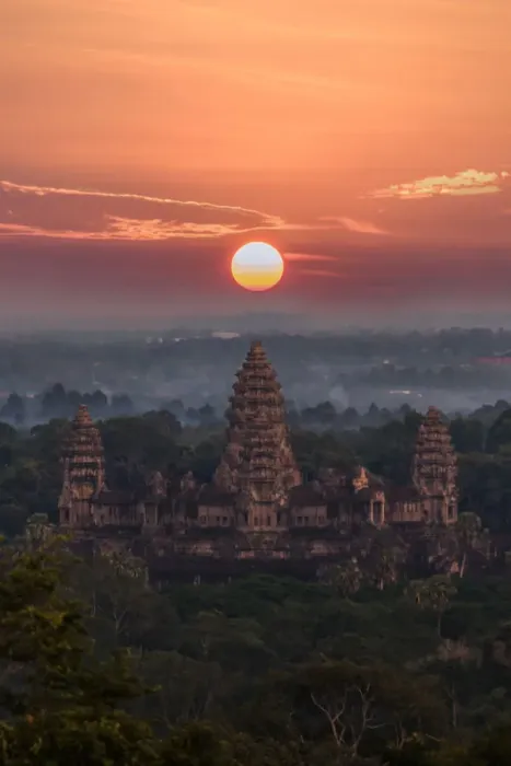 Framed Print : Orange Sunrise at Angkor Wat, Siem reap, Cambodia Framed Print : Orange Sunrise at Angkor Wat, Siem reap, Cambodia