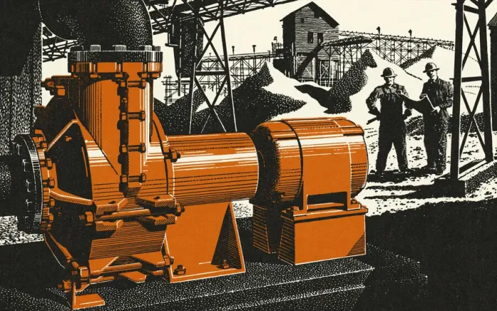 Framed Print : Orange Turbine Engine
