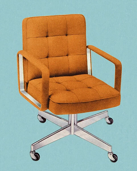 Orange Vintage Office Chair