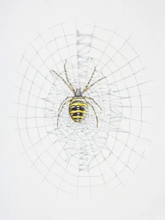Framed Print : Orb web spider on its web