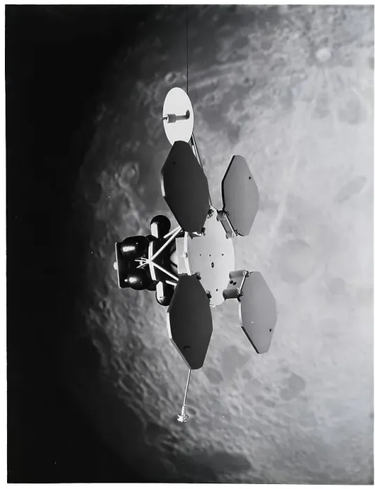 Framed Print : Orbital Camera above Moon