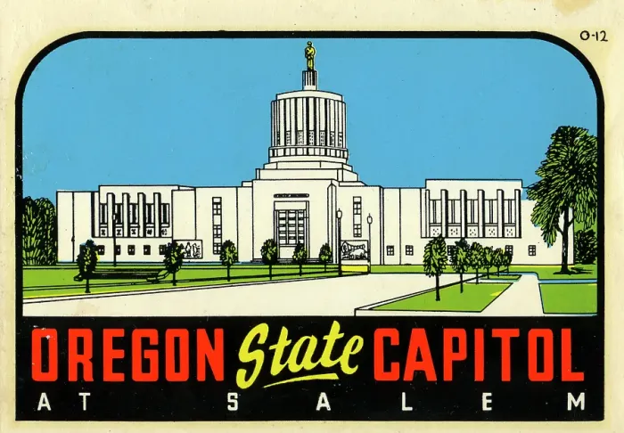 Framed Print : Oregon State Capitol