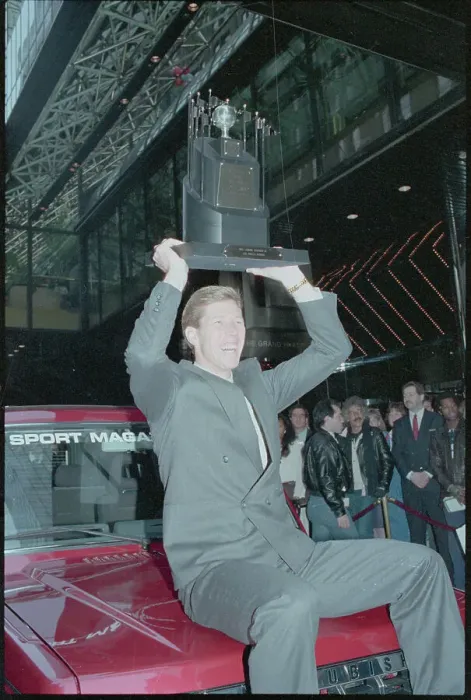 Framed Print : Orel Hershiser Receiving Trophy Framed Print : Orel Hershiser Receiving Trophy