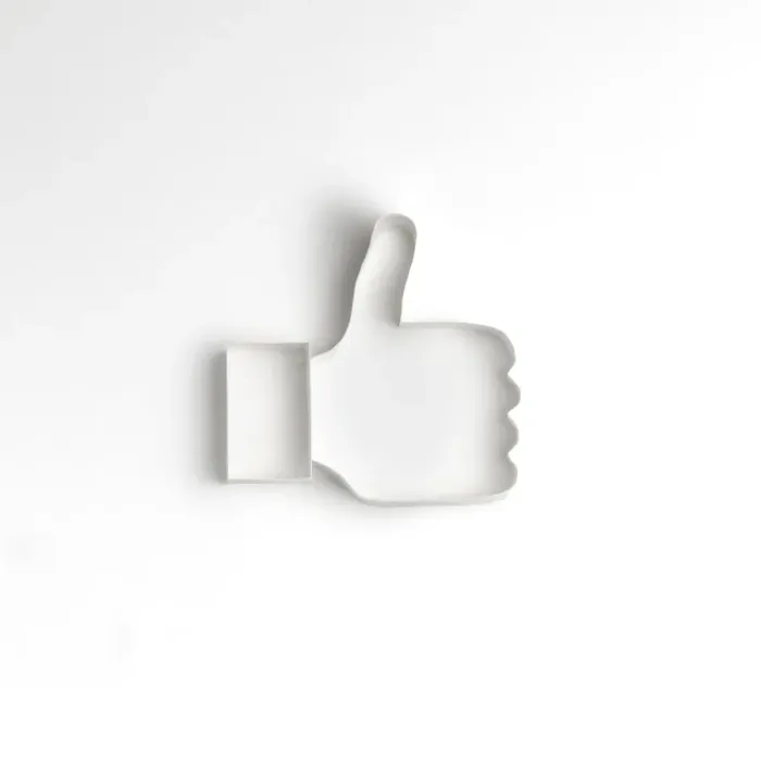 Framed Print : Origami. a thumbs up icon made origami style on a white backdrop Framed Print : Origami. a thumbs up icon made origami style on a white backdrop