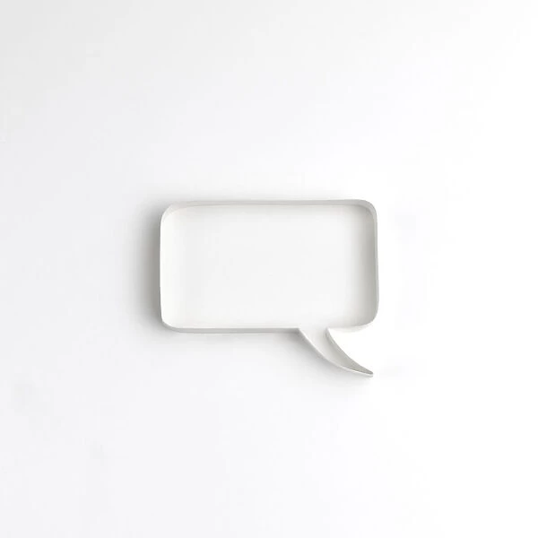 Origami. Speech bubble made origami style on a white backdrop