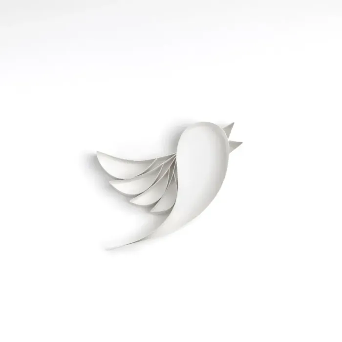 Framed Print : Origami. Tweet bird made origami style Framed Print : Origami. Tweet bird made origami style