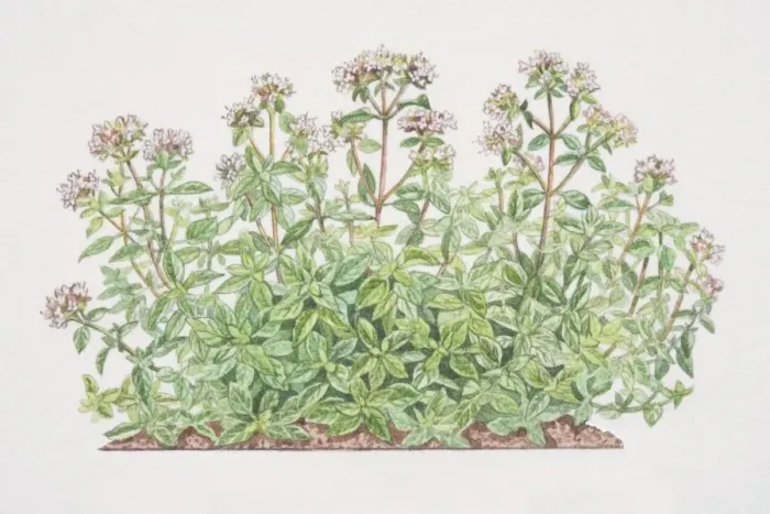 Framed Print : Origanum onites, Pot Marjoram or Oregano, flowering shrub Framed Print : Origanum onites, Pot Marjoram or Oregano, flowering shrub