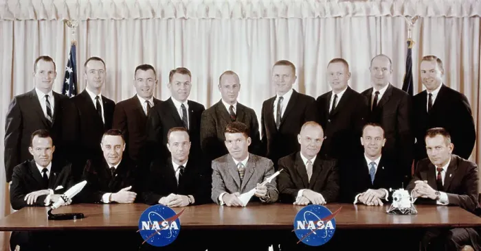 Framed Print : Original Astronauts with New Trainees Framed Print : Original Astronauts with New Trainees