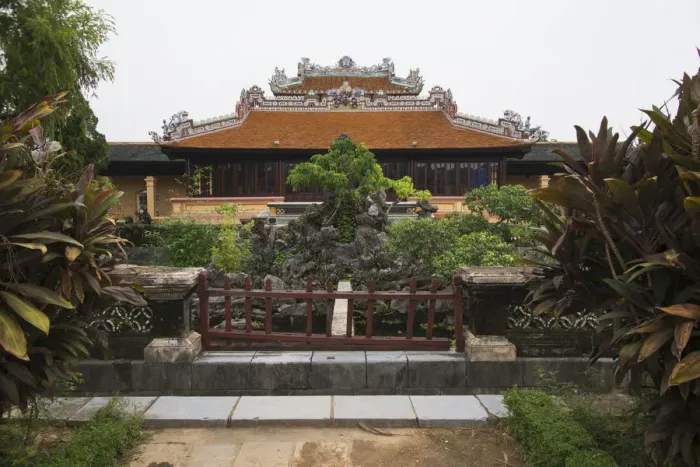 Framed Print : Ornamental rockery and pond