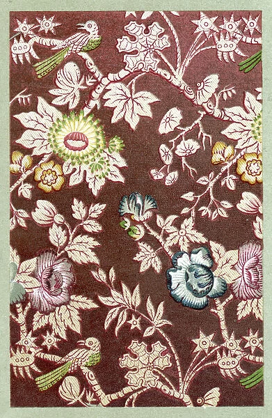 Ornamental textileBird Pattern - 17th Century