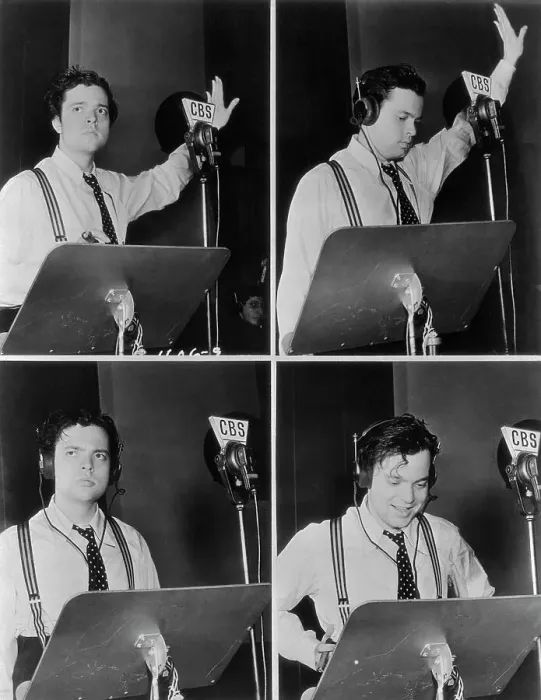 Framed Print : Orson Welles Rehearsing Radio Broadcast Framed Print : Orson Welles Rehearsing Radio Broadcast