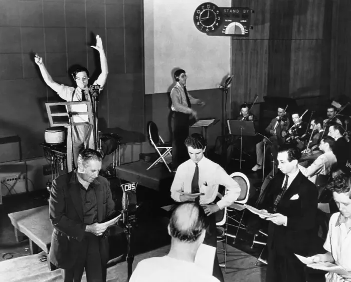 Framed Print : Orson Welles Rehearsing Radio Broadcast Framed Print : Orson Welles Rehearsing Radio Broadcast