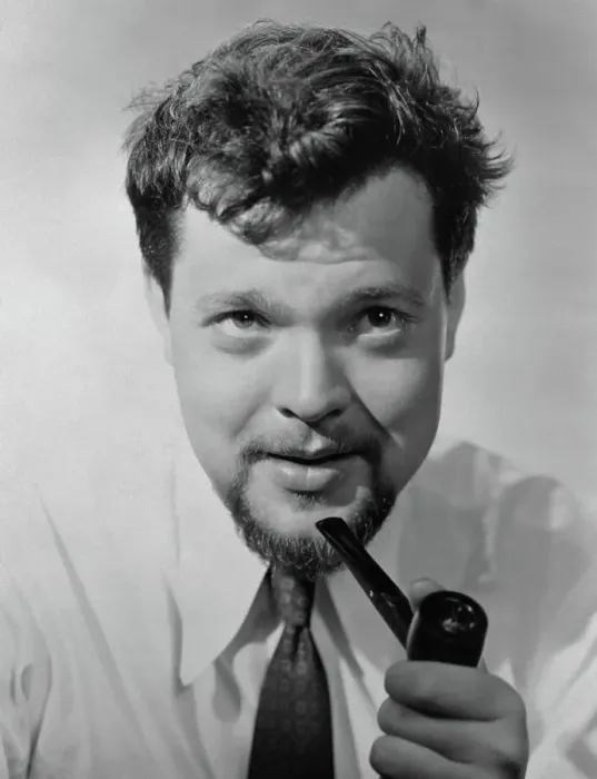 Framed Print : Orson Welles Smoking a Pipe Framed Print : Orson Welles Smoking a Pipe