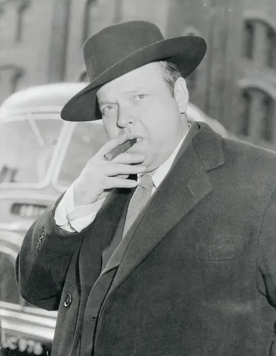 Framed Print : Orson Welles Wearing Hat and Smoking Cigar