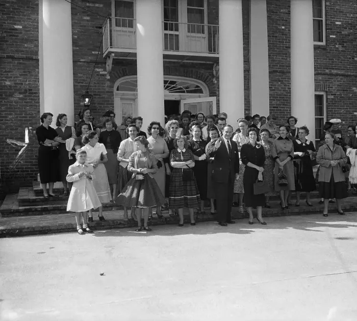 Framed Print : Orval Faubus Standing with Group of Mothers Framed Print : Orval Faubus Standing with Group of Mothers