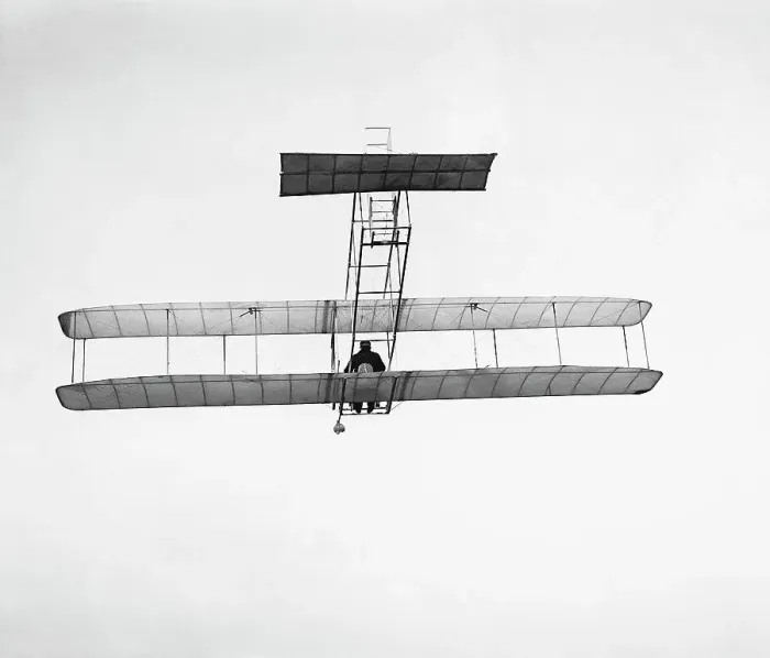 Framed Print : Orville Wright Flying Glider Framed Print : Orville Wright Flying Glider