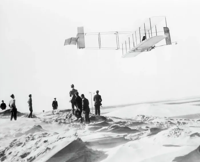 Framed Print : Orville Wright Gliding Framed Print : Orville Wright Gliding
