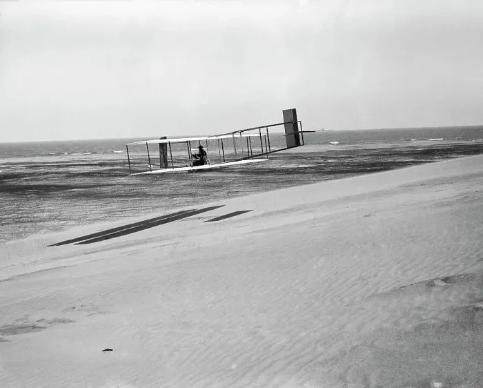 Framed Print : Orville Wright Gliding Framed Print : Orville Wright Gliding