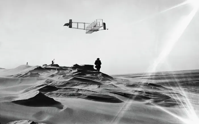 Framed Print : Orville Wright Gliding Framed Print : Orville Wright Gliding