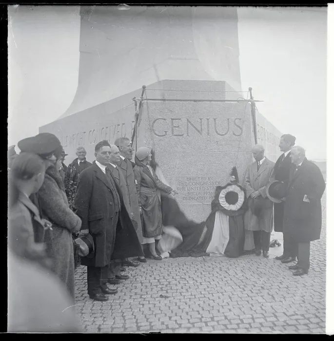 Framed Print : Orville Wright and Guests During Pylon Dedication Framed Print : Orville Wright and Guests During Pylon Dedication
