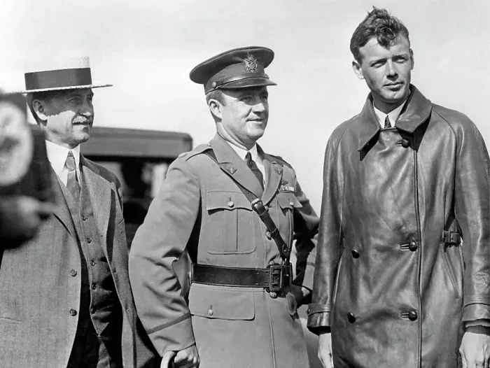 Framed Print : Orville Wright Posing with Major J. F. Curry and Charles Lindbergh Framed Print : Orville Wright Posing with Major J. F. Curry and Charles Lindbergh