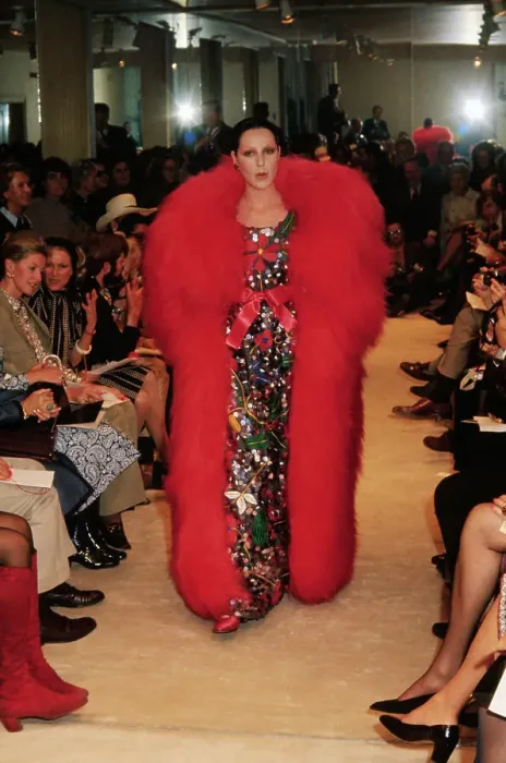 Framed Print : Oscar De La Renta Red Fur Coat Framed Print : Oscar De La Renta Red Fur Coat