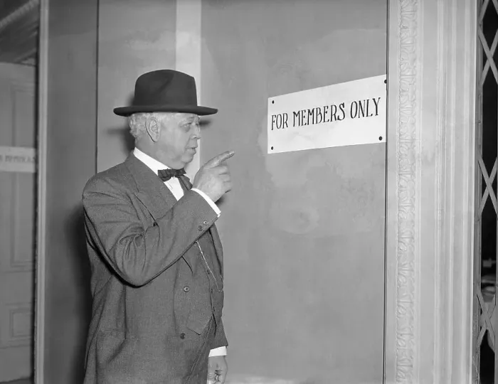Framed Print : Oscar De Priest Pointing to Discriminatory Sign Framed Print : Oscar De Priest Pointing to Discriminatory Sign