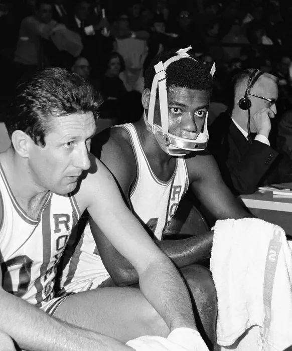 Framed Print : Oscar Robertson Wearing Face Guard Framed Print : Oscar Robertson Wearing Face Guard