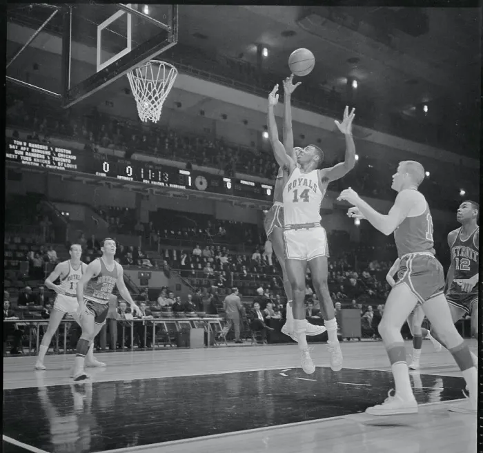 Framed Print : Oscar Robertson and Willie Jones Competing for Basketball Framed Print : Oscar Robertson and Willie Jones Competing for Basketball