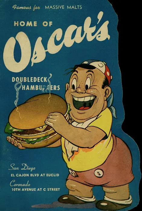 Framed Print : Oscar's. USA - 1951: A menu for Oscar's reads Oscars Framed Print : Oscar's. USA - 1951: A menu for Oscar's reads Oscars
