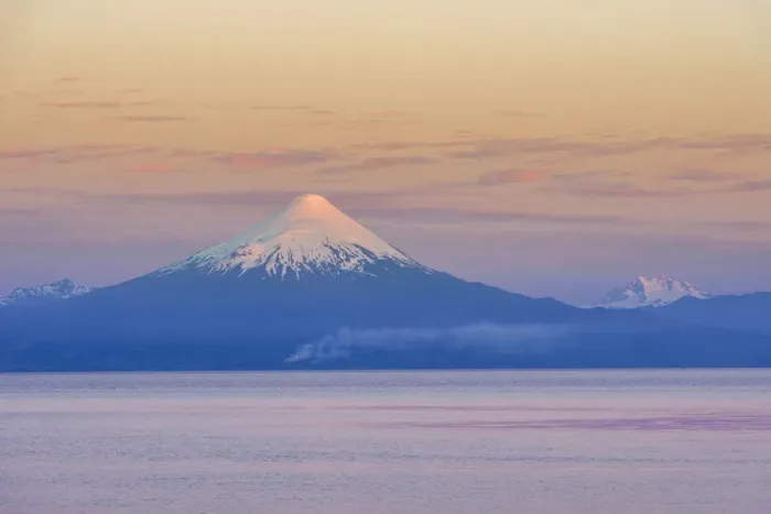 Framed Print : Osorno volcano in the evening light, Frutillar, Los Lagos Region, Chile Framed Print : Osorno volcano in the evening light, Frutillar, Los Lagos Region, Chile