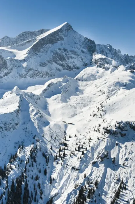 Framed Print : Osterfelder ski slope, Hochalm, Alpspitze mountain, Wetterstein mountain range, Garmisch-Partenkirchen, Upper Bavaria, Bavaria, Germany Framed Print : Osterfelder ski slope, Hochalm, Alpspitze mountain, Wetterstein mountain range, Garmisch-Partenkirchen, Upper Bavaria, Bavaria, Germany