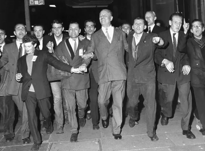 Framed Print : Oswald Mosley and Supporters Framed Print : Oswald Mosley and Supporters