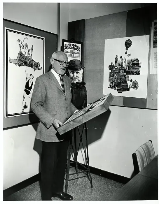 Framed Print : Otto Bettmann Standing by Panopticon