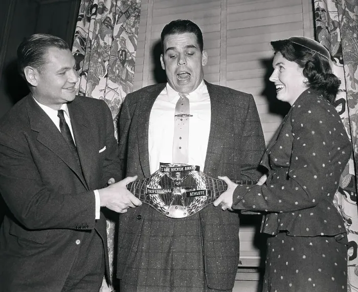 Framed Print : Otto Graham Being Awarded Hickok Belt Framed Print : Otto Graham Being Awarded Hickok Belt