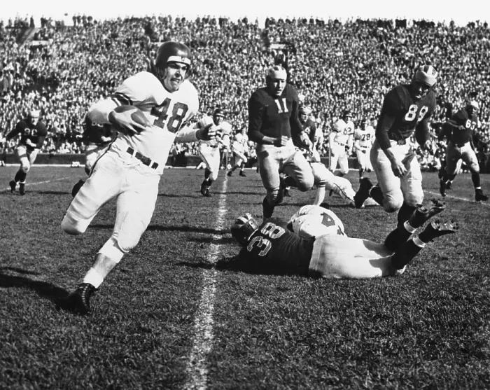 Framed Print : Otto Graham Running for First Down Framed Print : Otto Graham Running for First Down