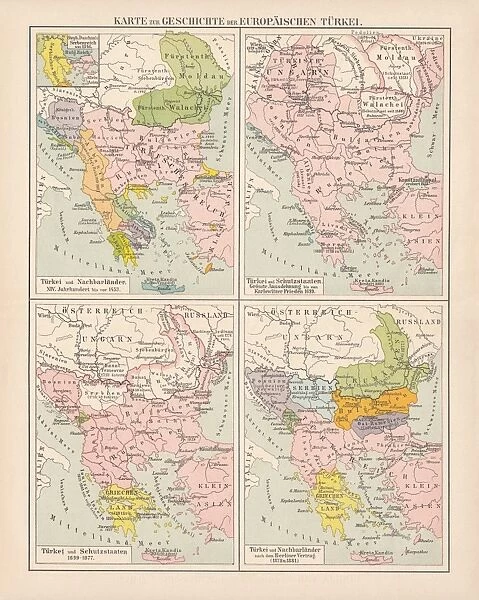 Ottoman Empire, 14th-19th century, lithograph, published in 1878