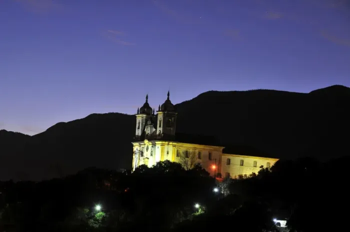 Framed Print : Ouro Preto historical town with baroque Framed Print : Ouro Preto historical town with baroque