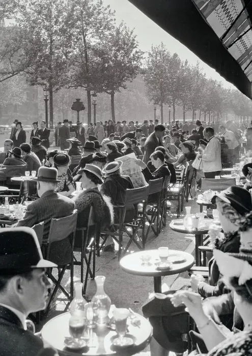 Framed Print : Outdoor Cafe Scene at Champs Elysees, Paris Framed Print : Outdoor Cafe Scene at Champs Elysees, Paris