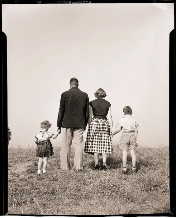 Framed Print : Outdoor Family Portrait, Back View Framed Print : Outdoor Family Portrait, Back View