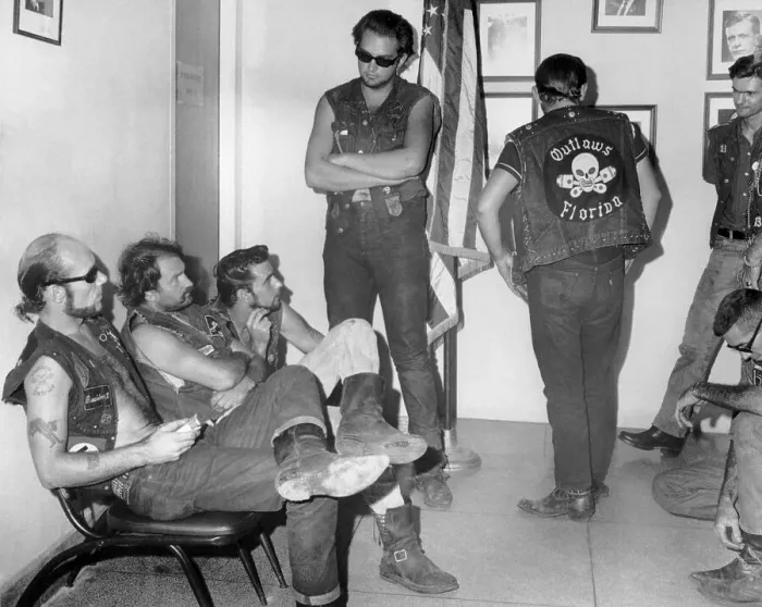 Framed Print : Outlaws Motorcycle Gang Members Framed Print : Outlaws Motorcycle Gang Members