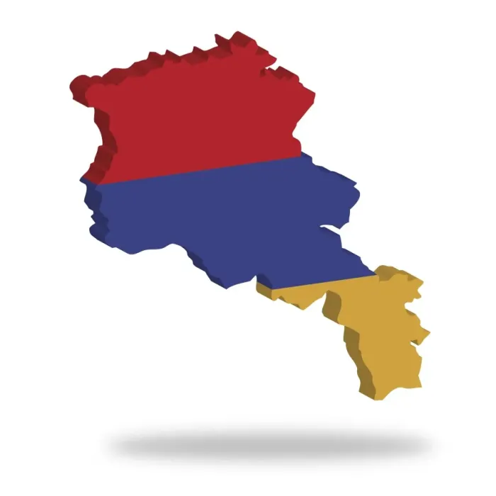Framed Print : Outline and flag of Armenia, 3D, hovering Framed Print : Outline and flag of Armenia, 3D, hovering
