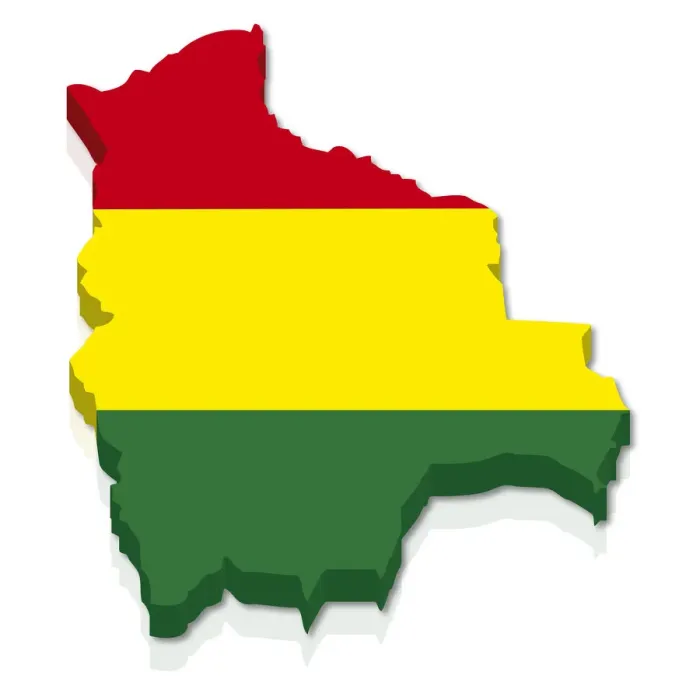 Framed Print : Outline and flag of Bolivia, 3D Framed Print : Outline and flag of Bolivia, 3D