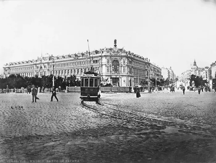 Framed Print : Outside of Bank of Spain in Madrid Framed Print : Outside of Bank of Spain in Madrid