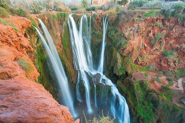 Ouzoud Waterfalls located in the Grand Atlas village of Tanaghmeilt, in the Azilal province in Morocco, Africa